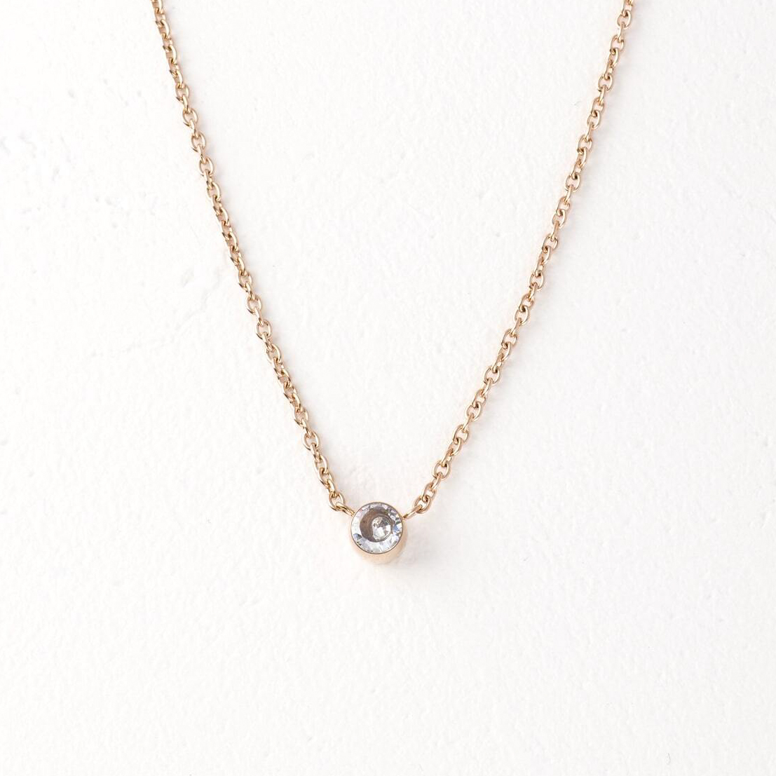 gift from New York ローズゴールド ネックレス Crossfor NewYork ダンシングストーン ネックレス ピンク